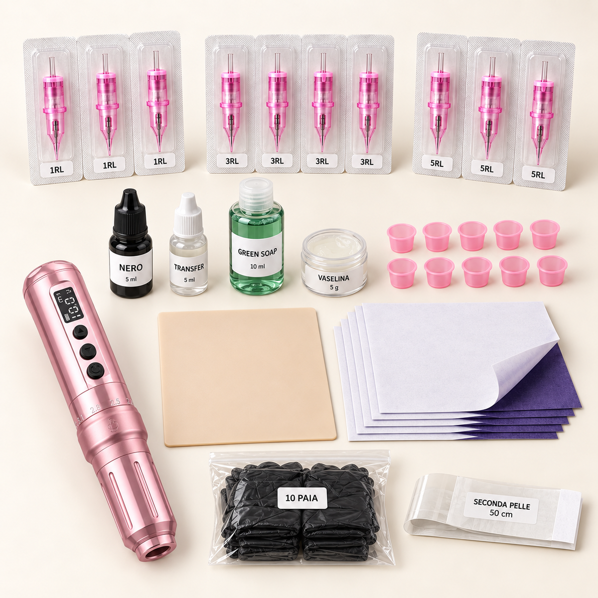 Kit Mini Tattoo Fine Line con dermografo Biomaser