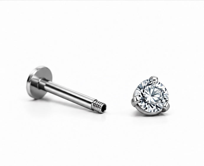 Labret titanio con Crystal 3 mm griffe