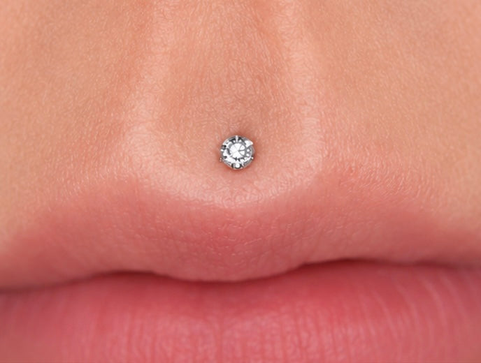 Labret titanio con Crystal 3 mm griffe