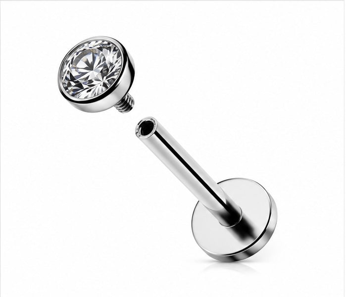 Labret titanio con Crystal 3 mm