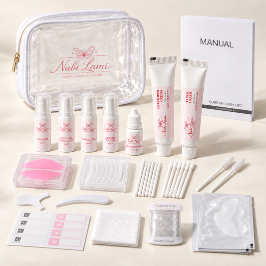 Kit laminazione NABI LAMI per allieve con tinta Deep Black, pochette e accessori