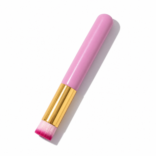 Pennello detergente per ciglia rosa e oro